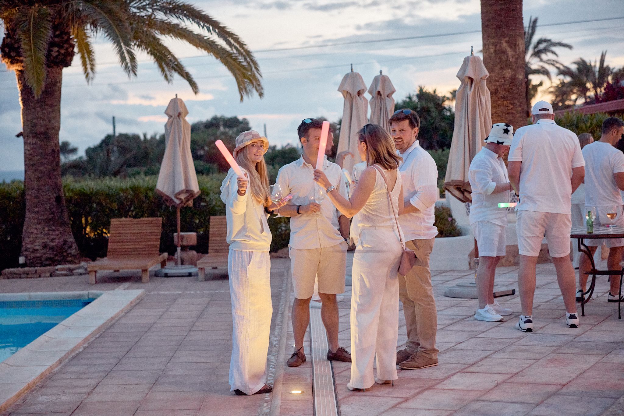 White Party poolside at The Lawyers Retreat 2025, Ibiza